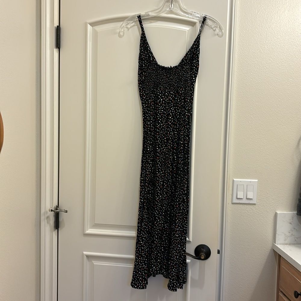 Reformation woman's black polka dot dress - Picture 9 of 12